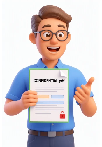 Upload a confidential PDF to redact
